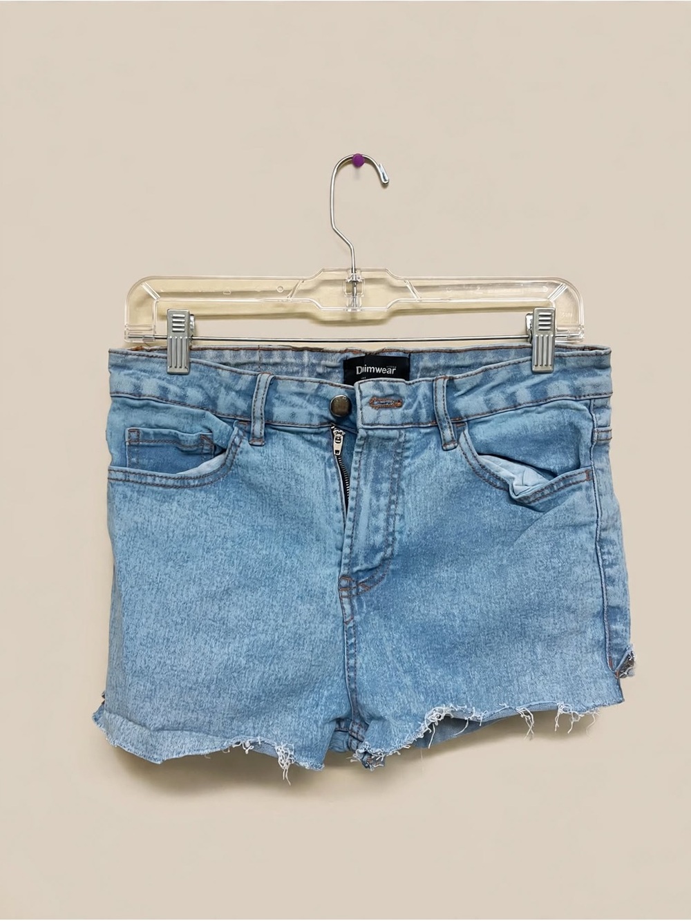 Denim&Co Light Wash Denim Cutoff Shorts